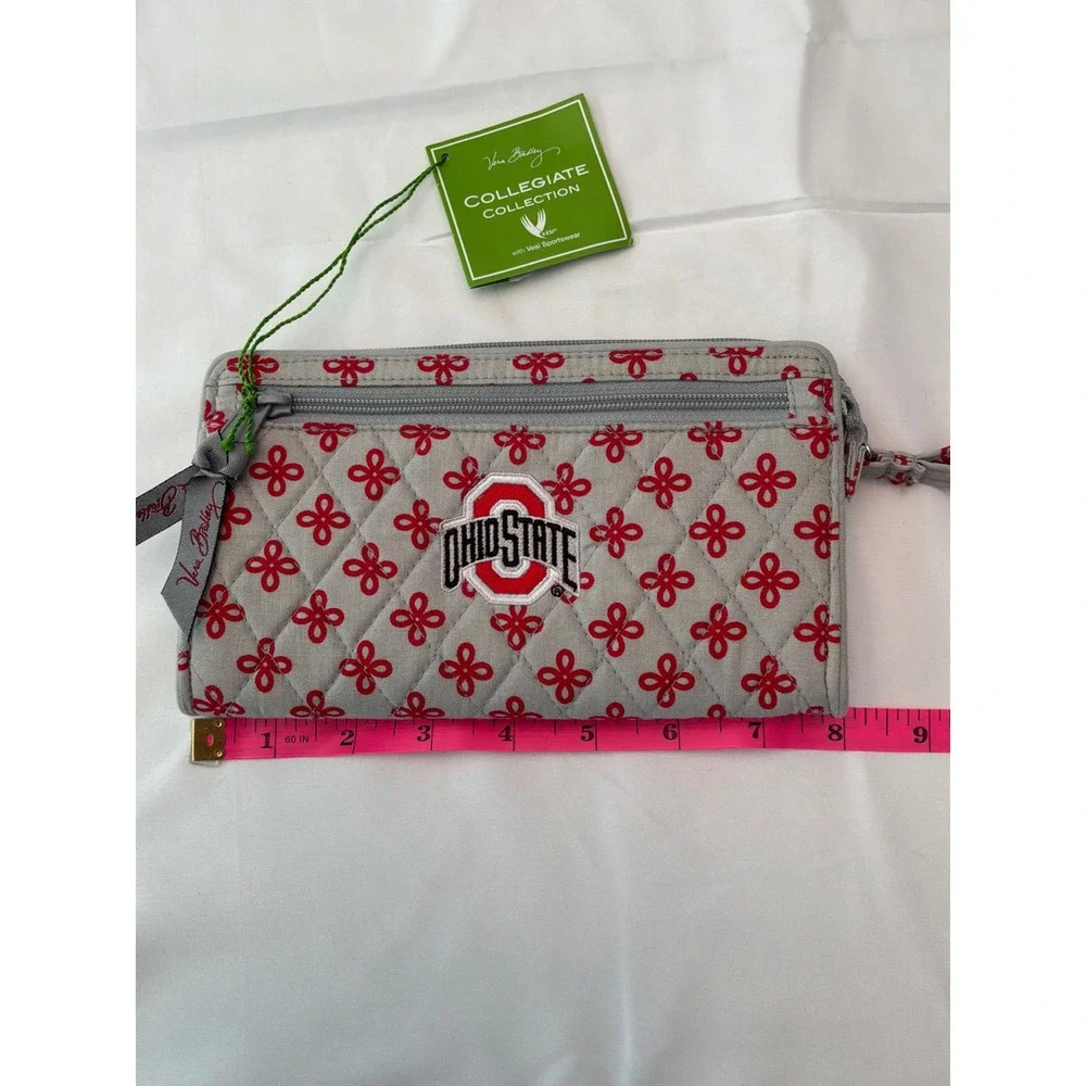 Vera Bradley Wristlet Wallet Womens OS Gray New Ohio State Buckeyes Collegiate